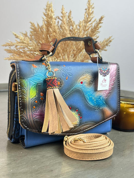 MAOMA DELIA DOBLE COLIBRI COBALTO/AZUL Y ROSA