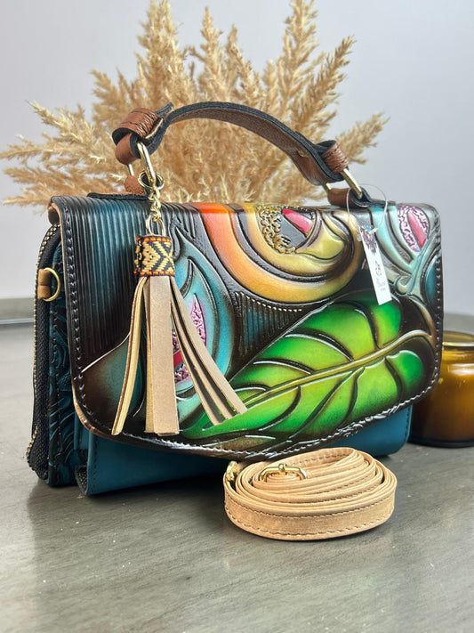 MAOMA DELIA DOBLE ALCATRACES INDIGO/TONOS VERDE