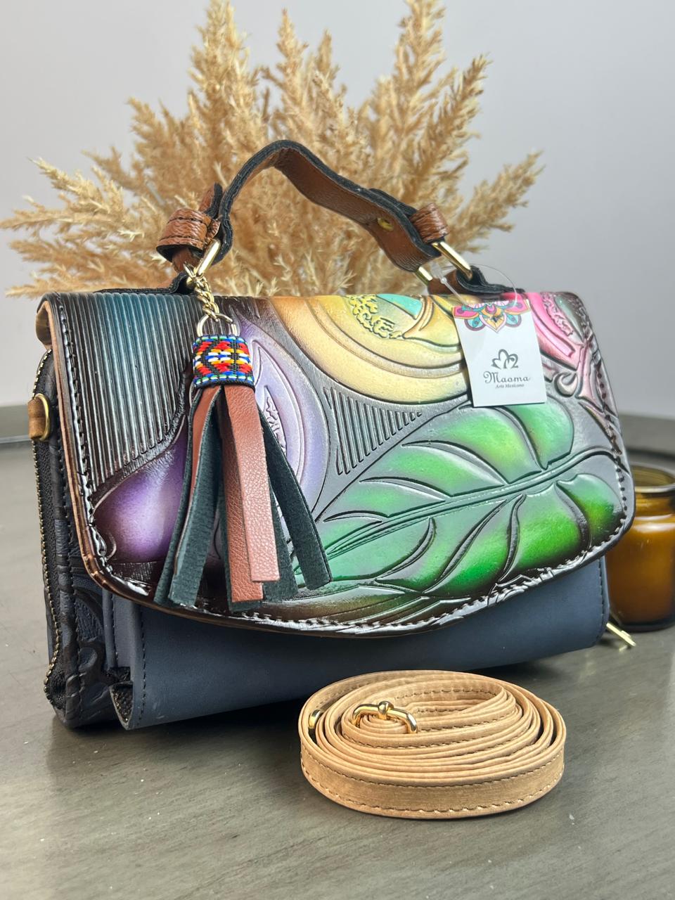 MAOMA DELIA DOBLE ALCATRACES INDIGO/TONOS VERDE