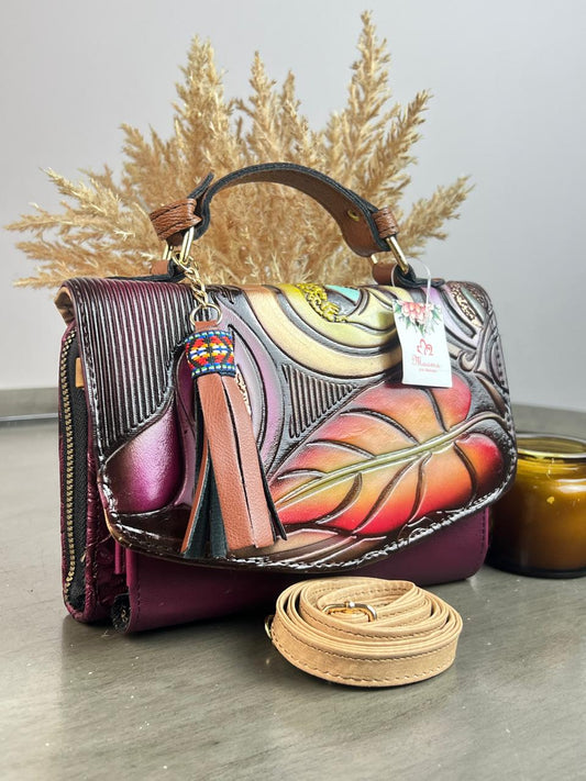 MAOMA DELIA DOBLE ALCATRACES VINO/TONOS NARANJA