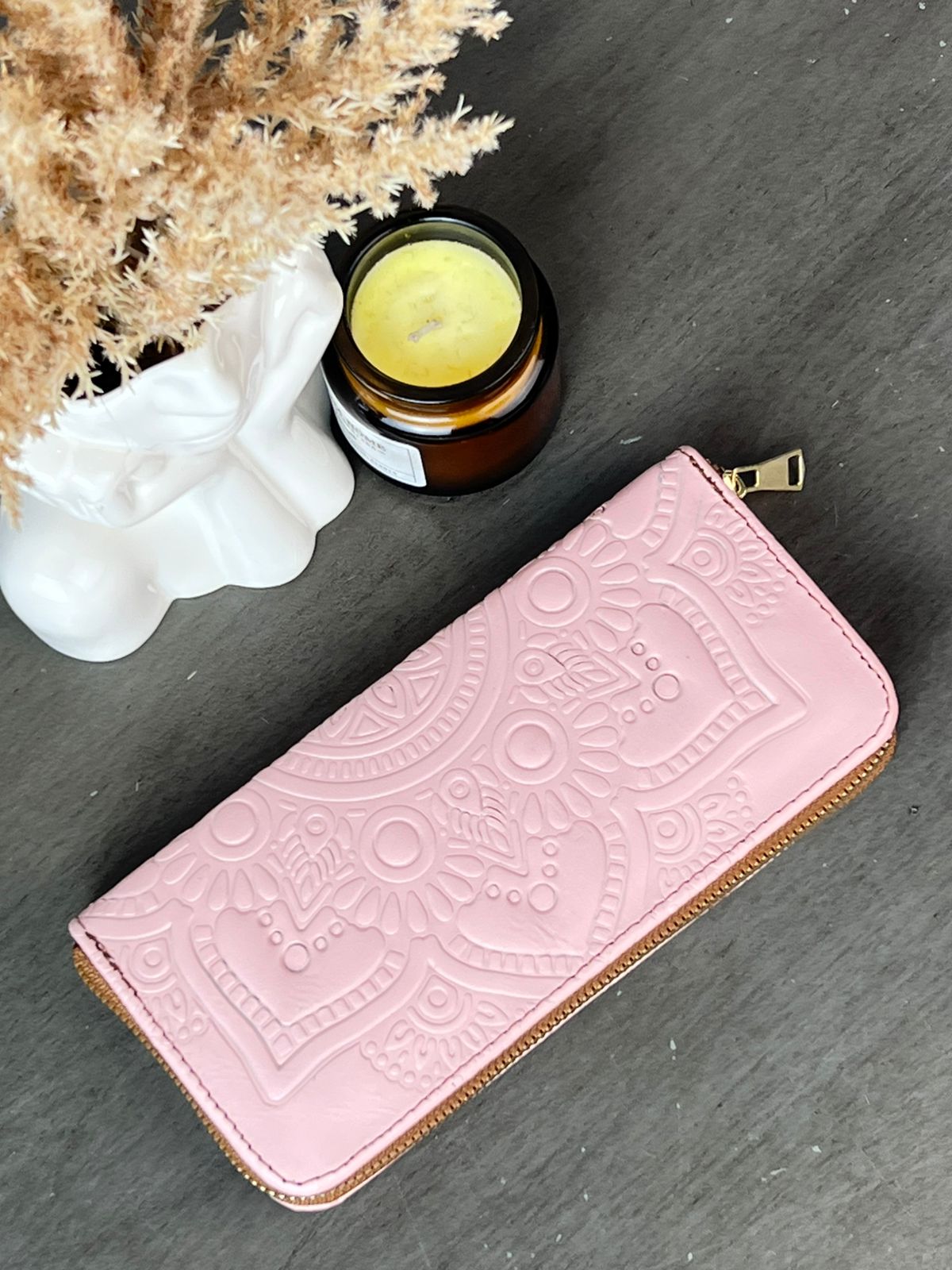 CARTERA 1 CIERRE MANDALA ROSA MATE
