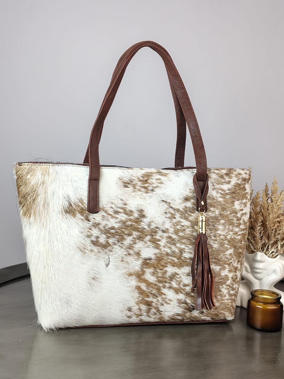 LILY PELO MOTEADO CAMEL Y BLANCO/COMINO
