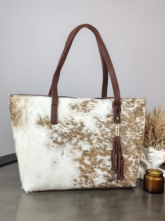 LILY PELO MOTEADO CAMEL Y BLANCO/COMINO