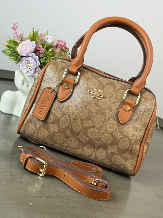 BOLSO COACH MALETITA KHAKI ESTAMPADO