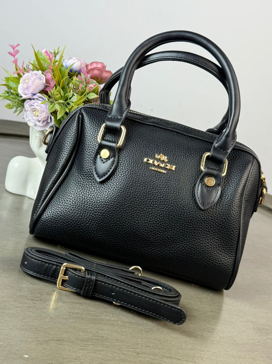 BOLSO COACH MALETITA NEGRO LISO