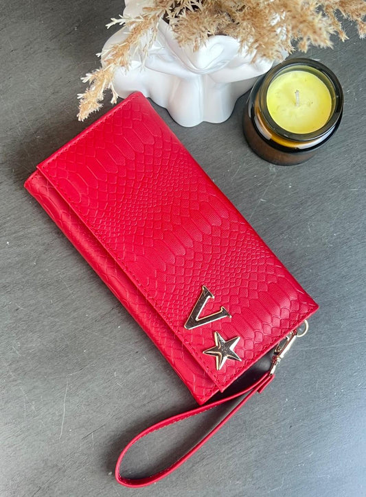 CARTERA MUÑEQUERA ROJO FERRARI