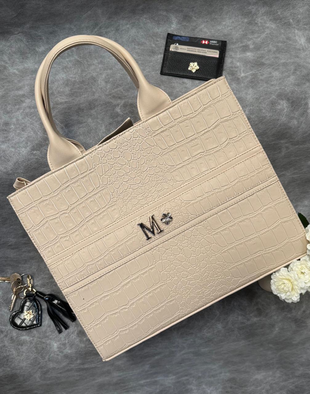 TOTE CLASICA GDE HUESO CROCO