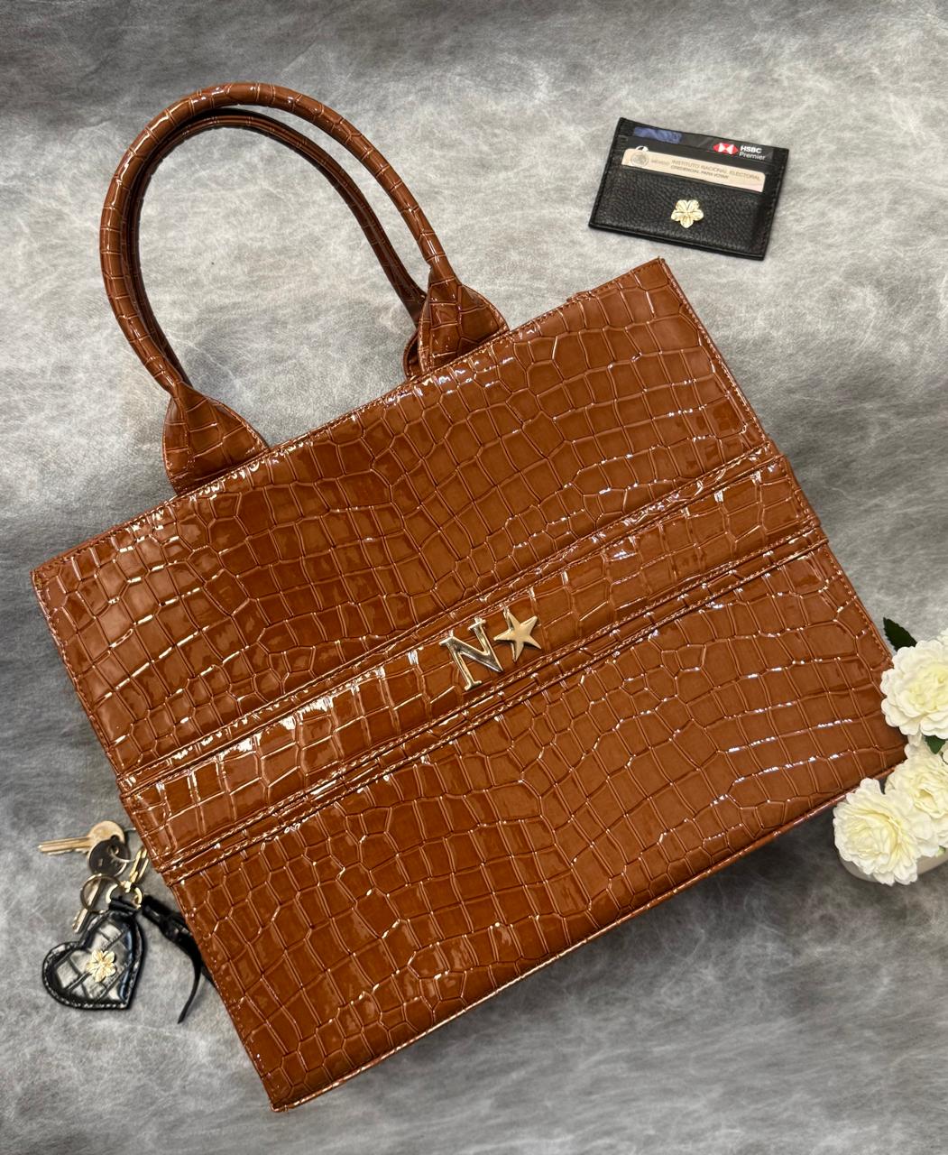 TOTE CLASICA GDE ESPECIAL CAMEL DRILO CHAROL