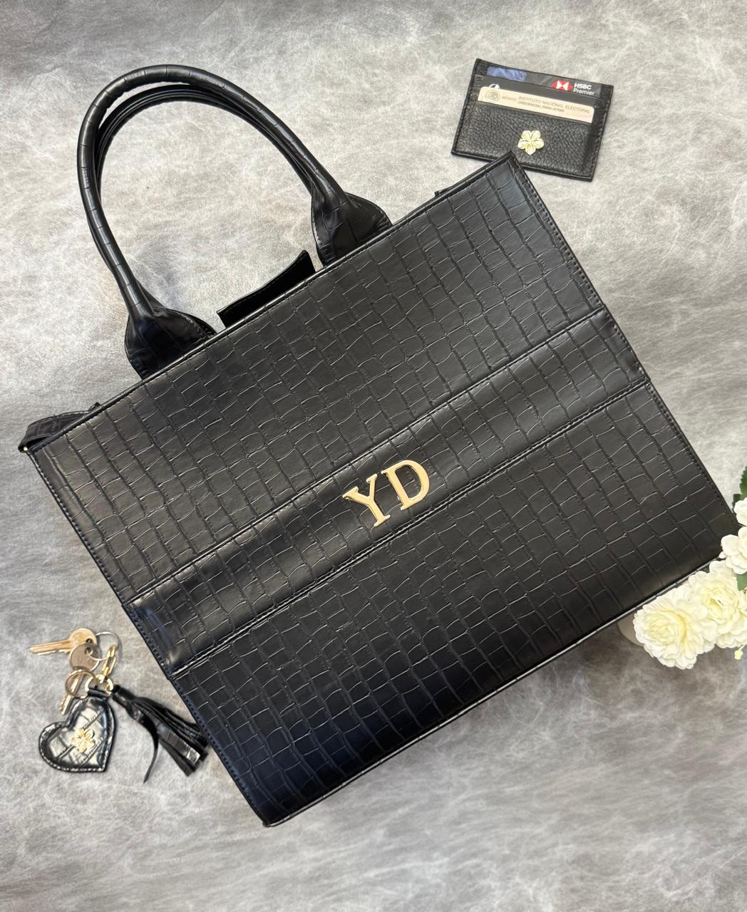 TOTE CLASICA GDE ESPECIAL NEGRO DRILO