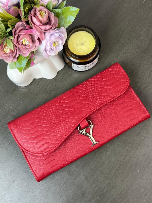 CARTERA FINA ROJO VIBORA ROJO