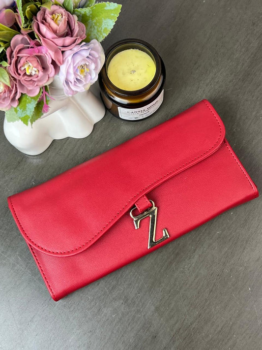 CARTERA FINA ROJO LISO