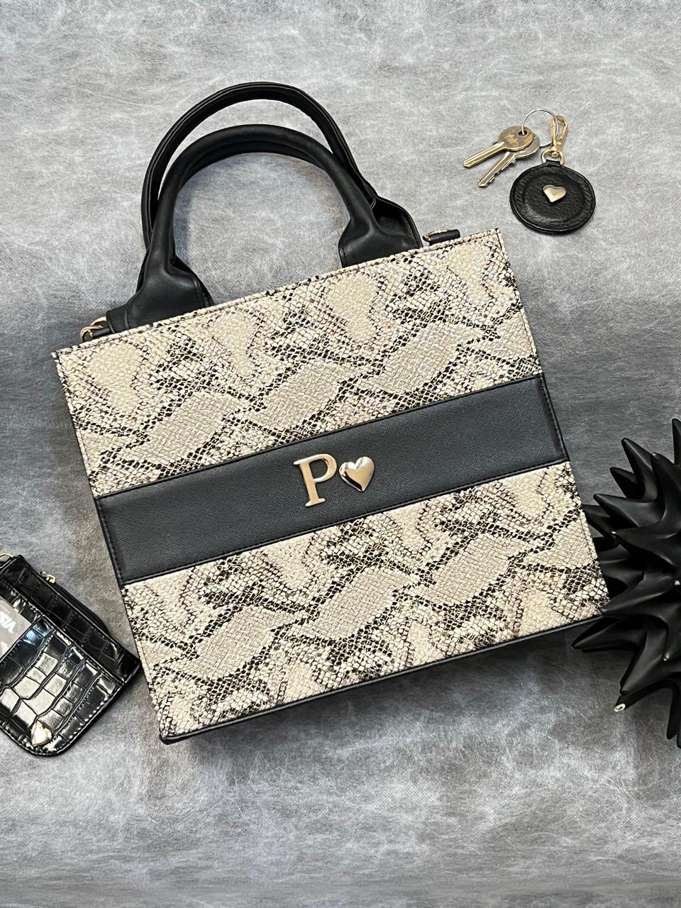 TOTE CLASICA MEDIANA SILVER VINTAGE
