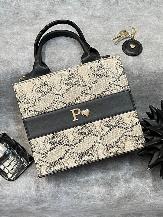 TOTE CLASICA MEDIANA SILVER VINTAGE