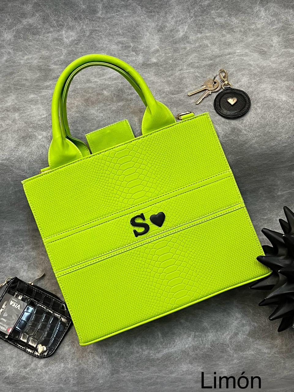 TOTE CLASICA MEDIANA VERDE LIMÓN