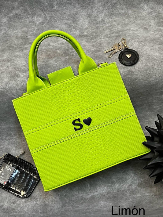TOTE CLASICA MEDIANA VERDE LIMÓN