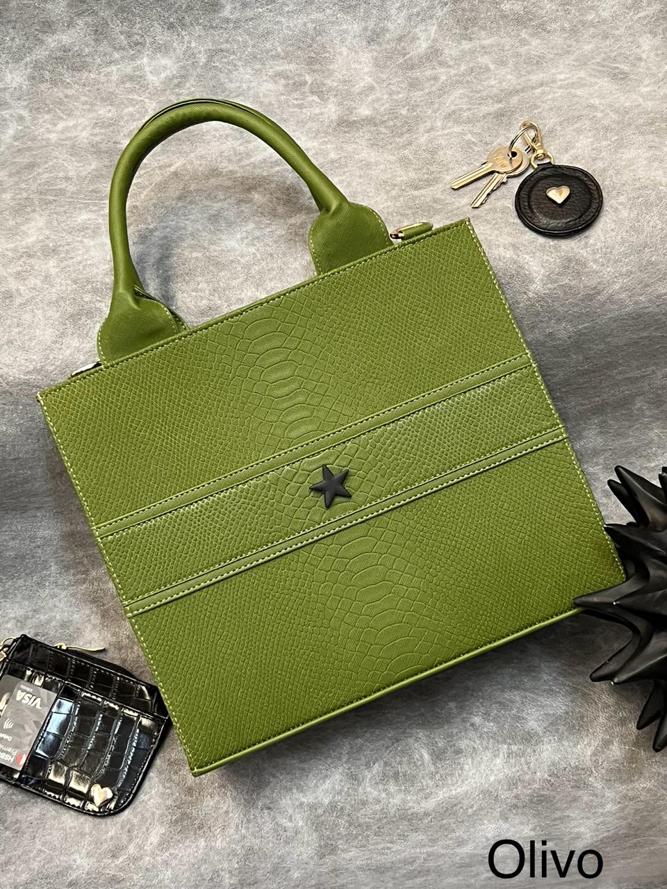 TOTE CLASICA MEDIANA VERDE OLIVO