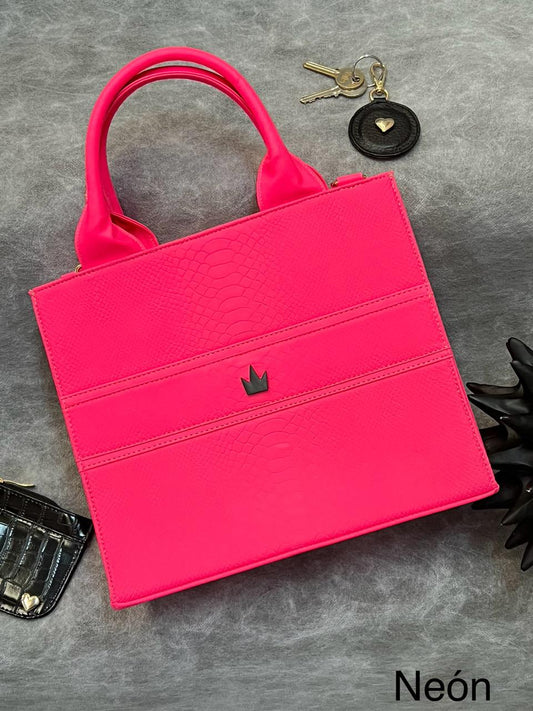 TOTE CLASICA MEDIANA ROSA NEON