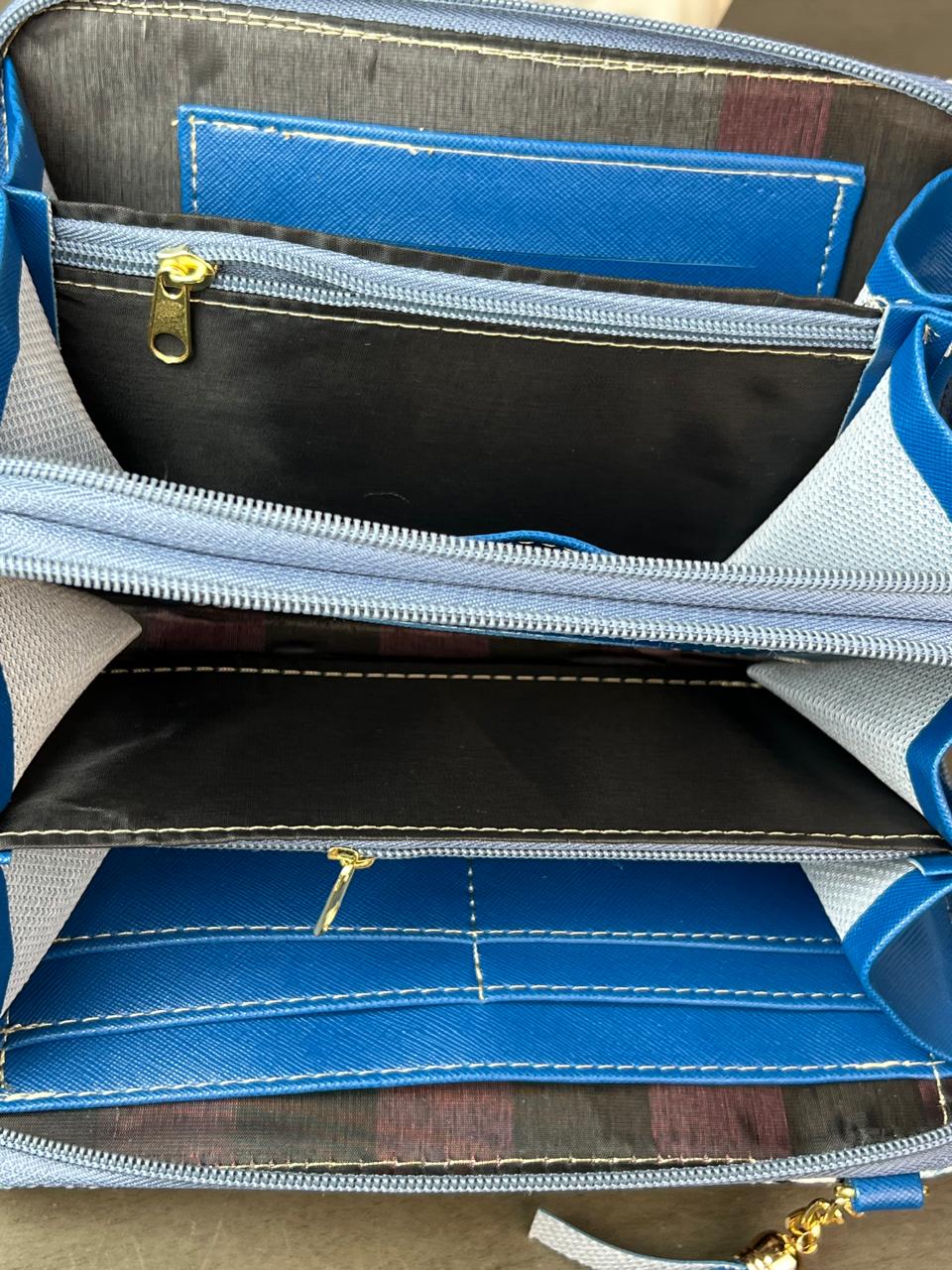 PORTACEL/CARTERA DOBLE CIERRE YUTE MANDALAS VERDE F COBALTO