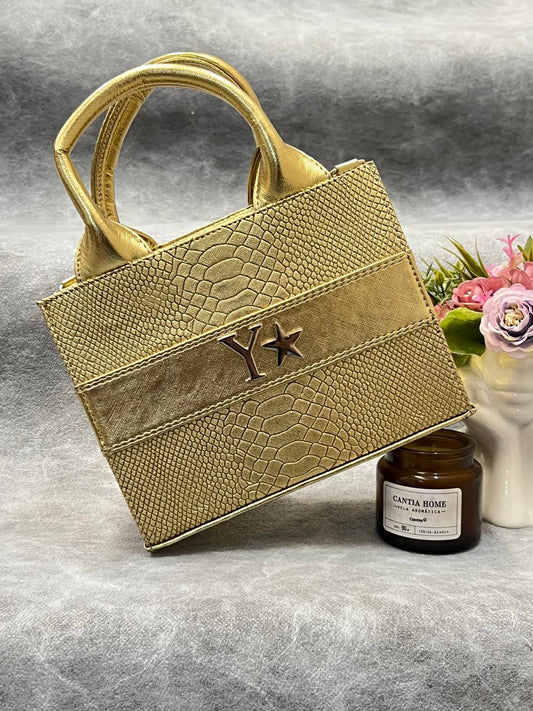 TOTE CLASICA MINI DORADO METÁLICO