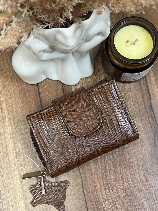 CARTERA LISBOA 100% PIEL GRABADO CAFE