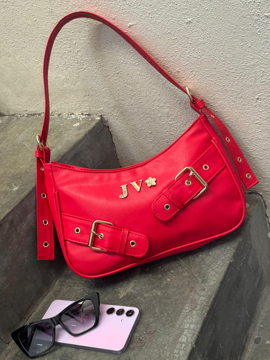 BOLSO FREYA ROJO H/DORADO