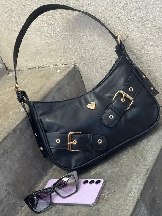 BOLSO FREYA NEGRO H/DORADO