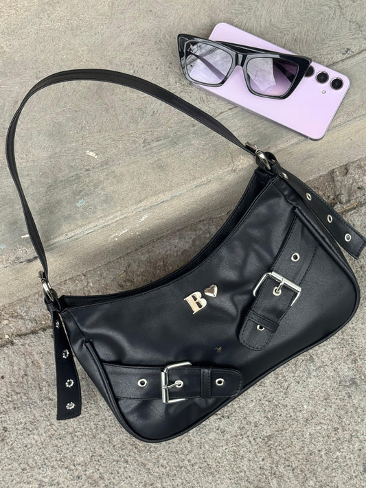 BOLSO FREYA NEGRO H/PLATA