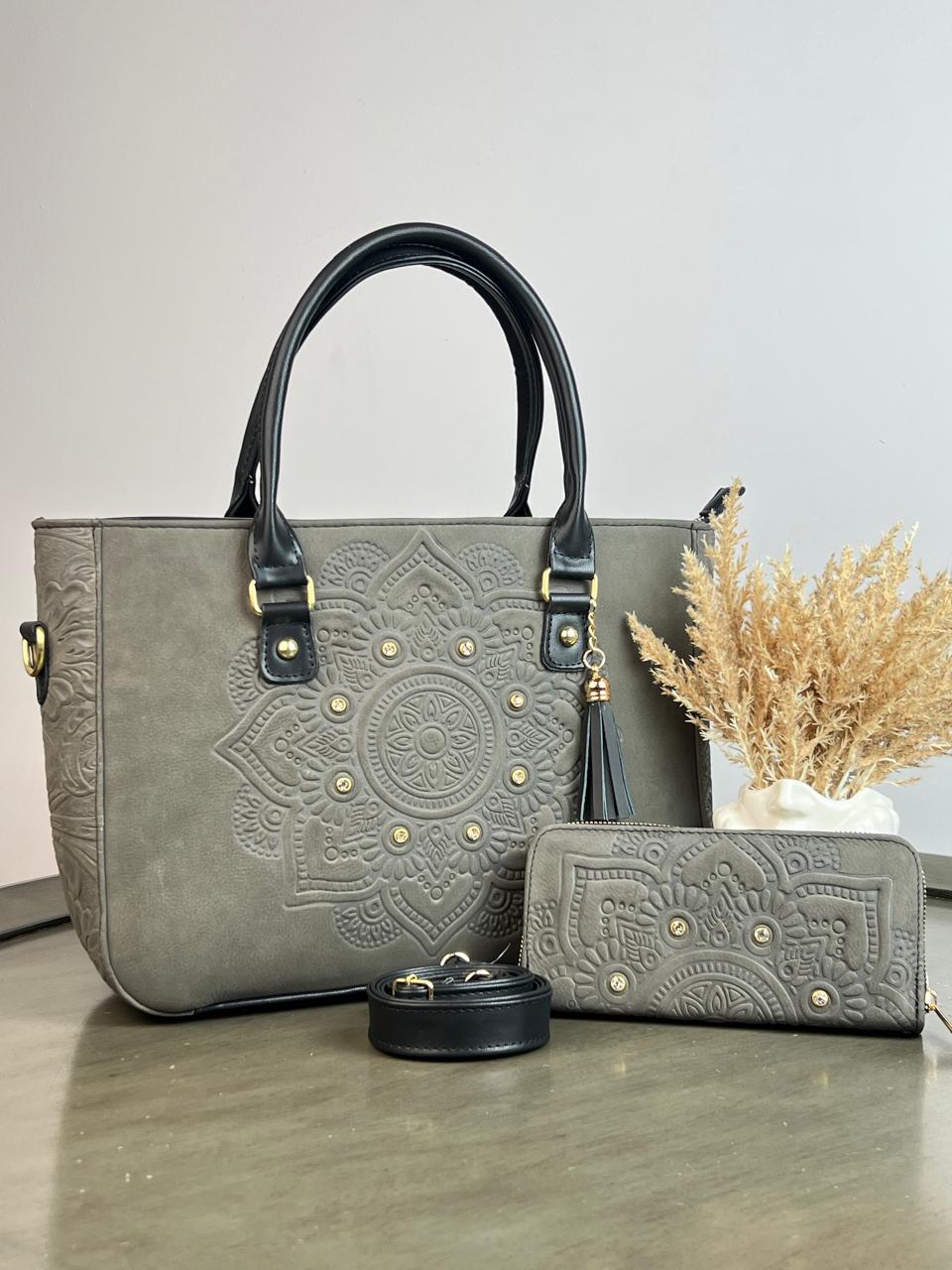 DUO MANDALA PIEL GRASO CON CARTERA OXFORD
