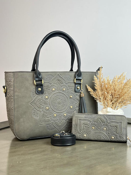 DUO MANDALA PIEL GRASO CON CARTERA OXFORD