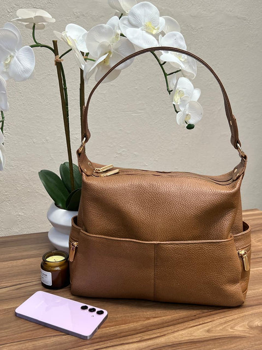 BOLSO PIEL SUIZA CAMEL