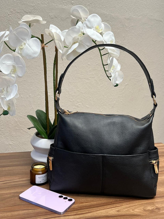 BOLSO PIEL SUIZA NEGRO