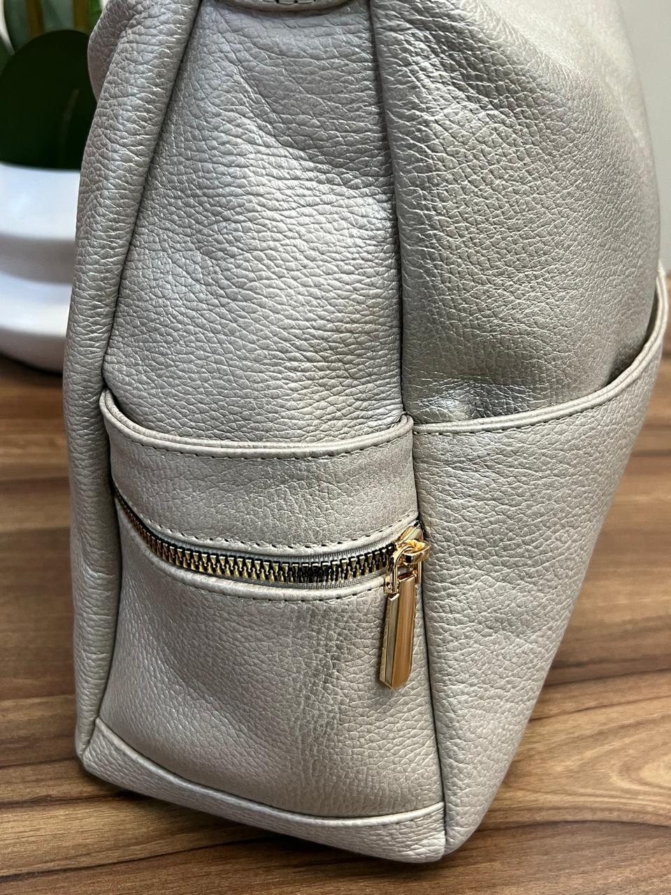 BOLSO PIEL SUIZA HUESO/NEGRO