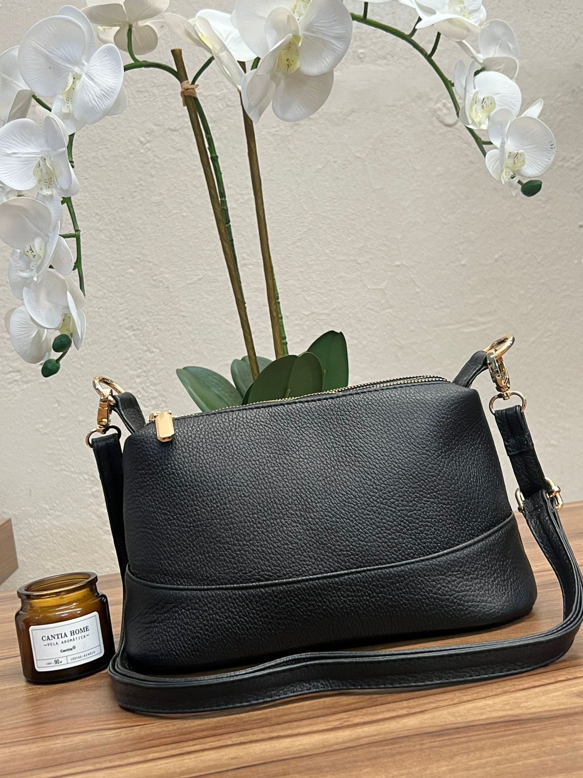 BOLSO PIEL ARABIA NEGRO
