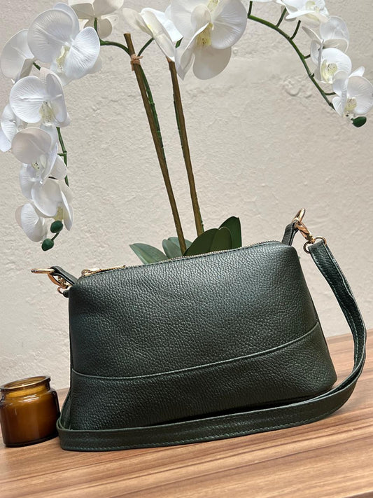 BOLSO PIEL ARABIA VERDE MILITAR