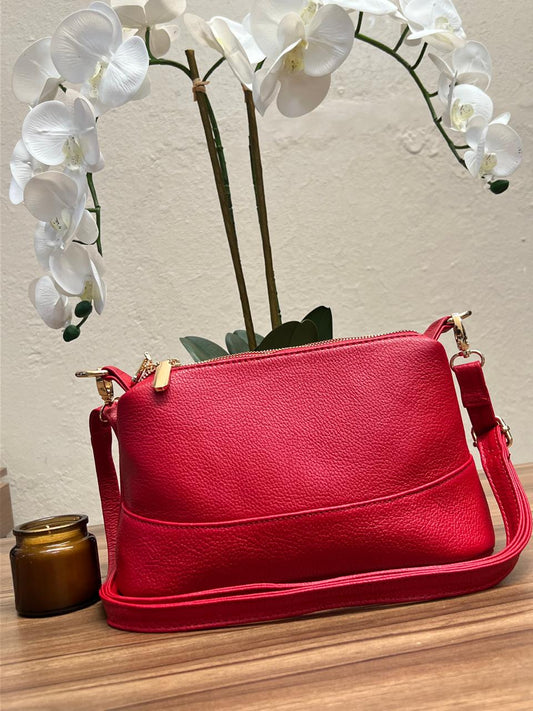 BOLSO PIEL ARABIA ROJO