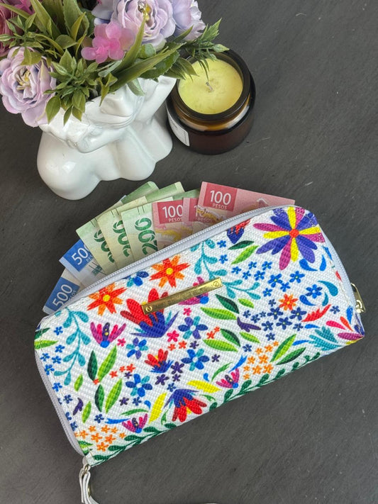CARTERA YUTE OTOMI COLORES F BLANCO