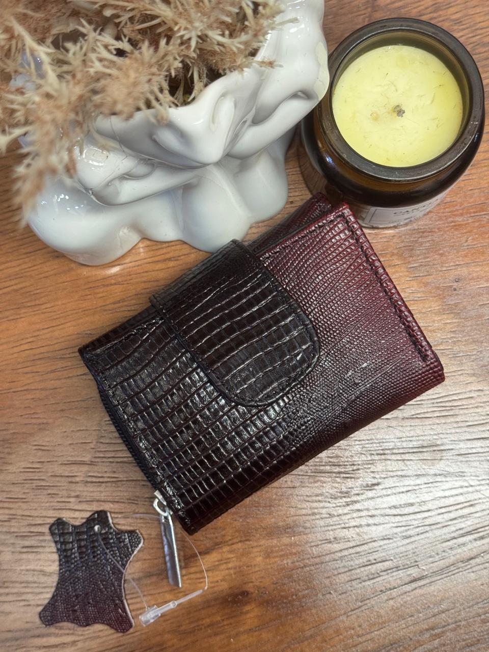 CARTERA LISBOA 100% PIEL VINO LIZAR