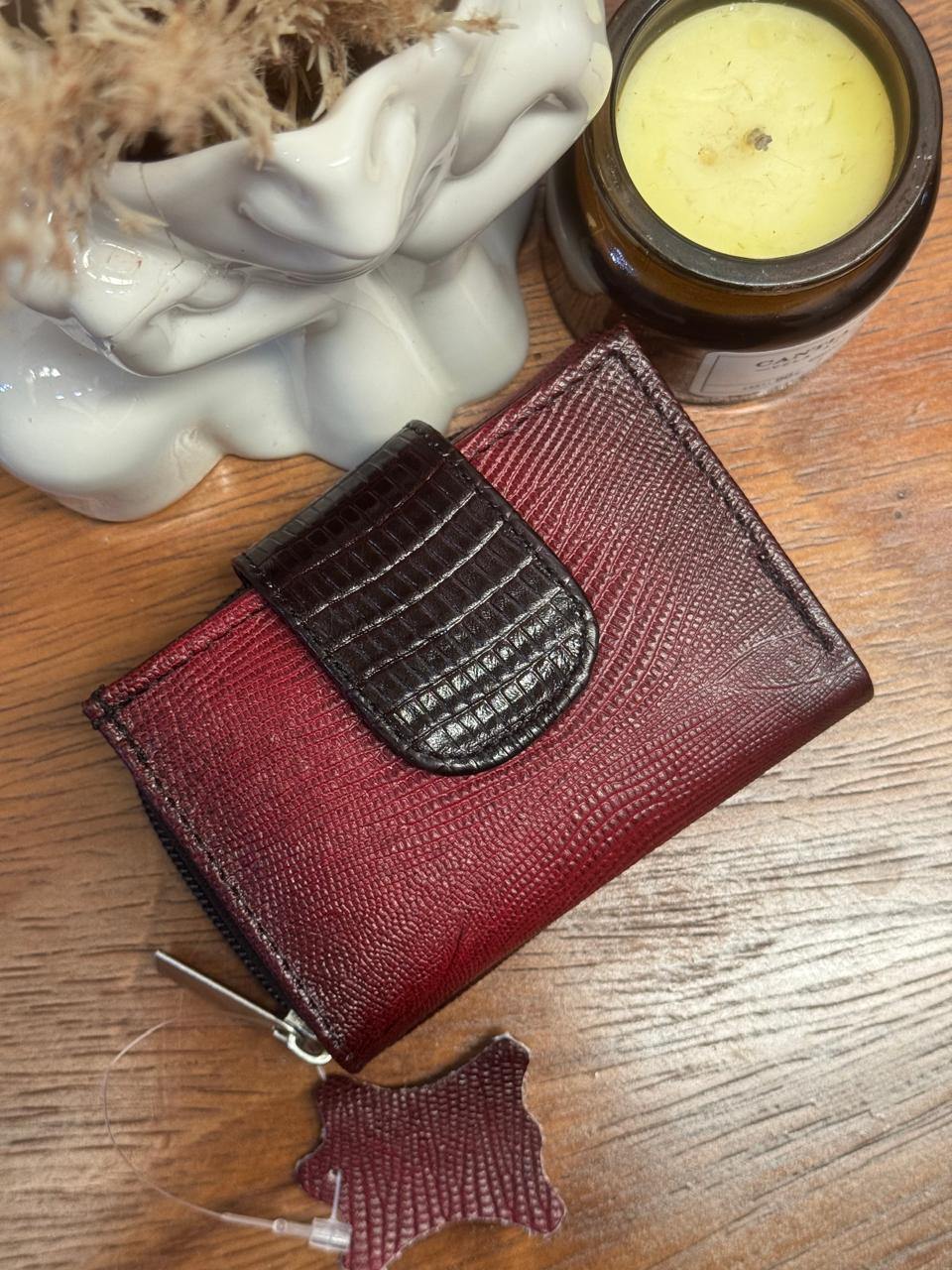 CARTERA LISBOA 100% PIEL VINO LIZAR