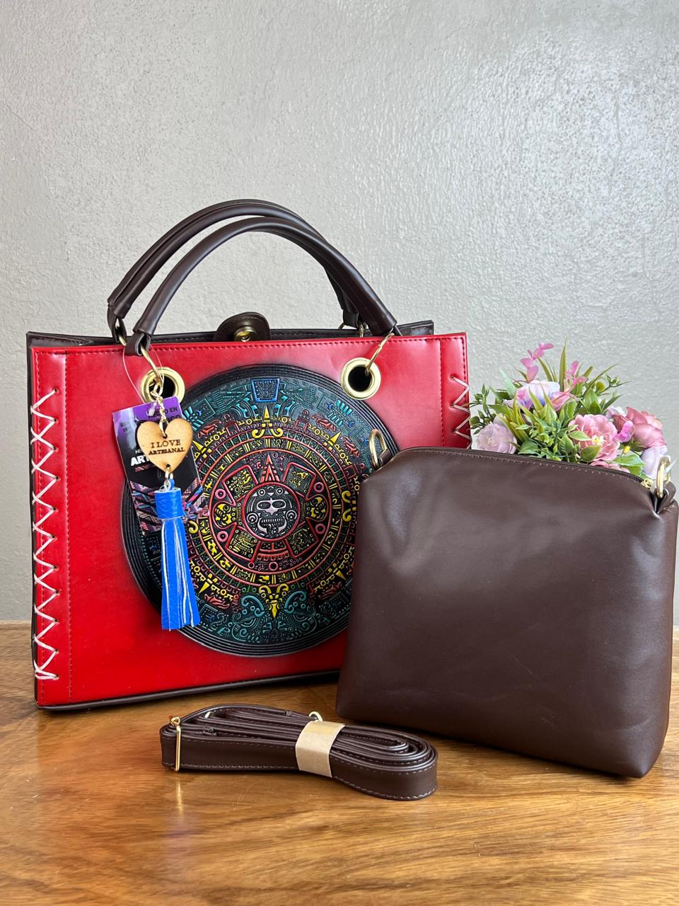 COMBO NATY CALENDARIO AZTECA ROJO/COLORES
