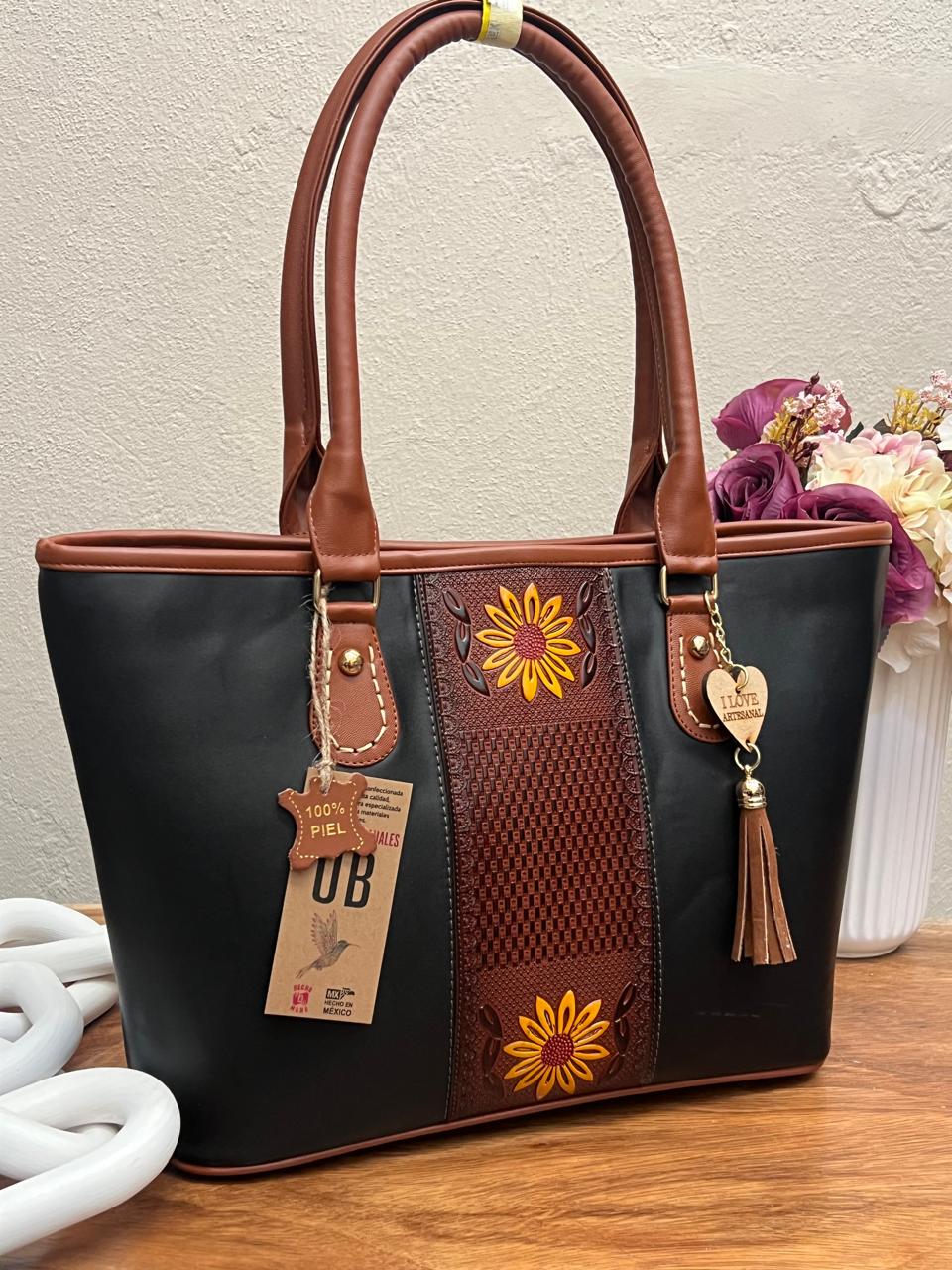 MOD ARTESANAL BRANDY 2 FRANJA GIRASOLES NEGRO/MARRON
