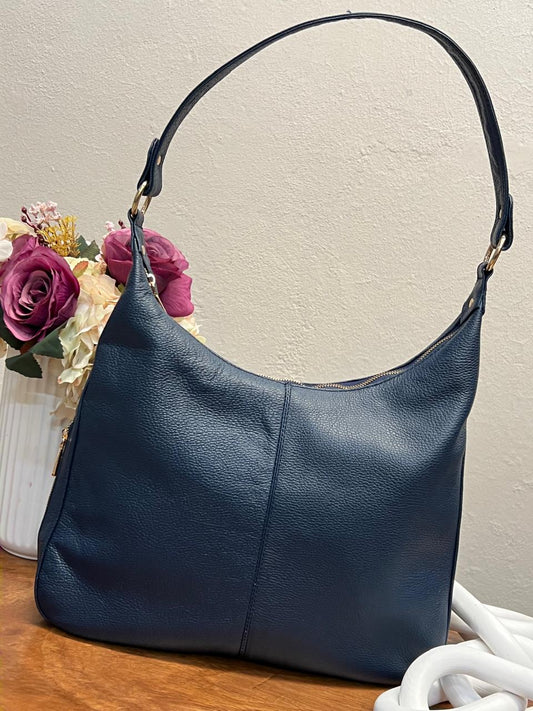 BOLSO 100% PIEL FRANCIA AZUL MARINO