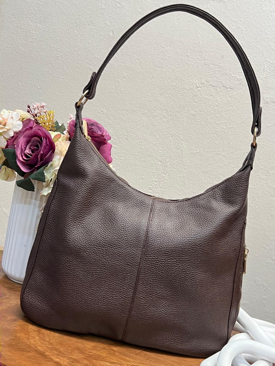 BOLSO 100% PIEL FRANCIA CAFE