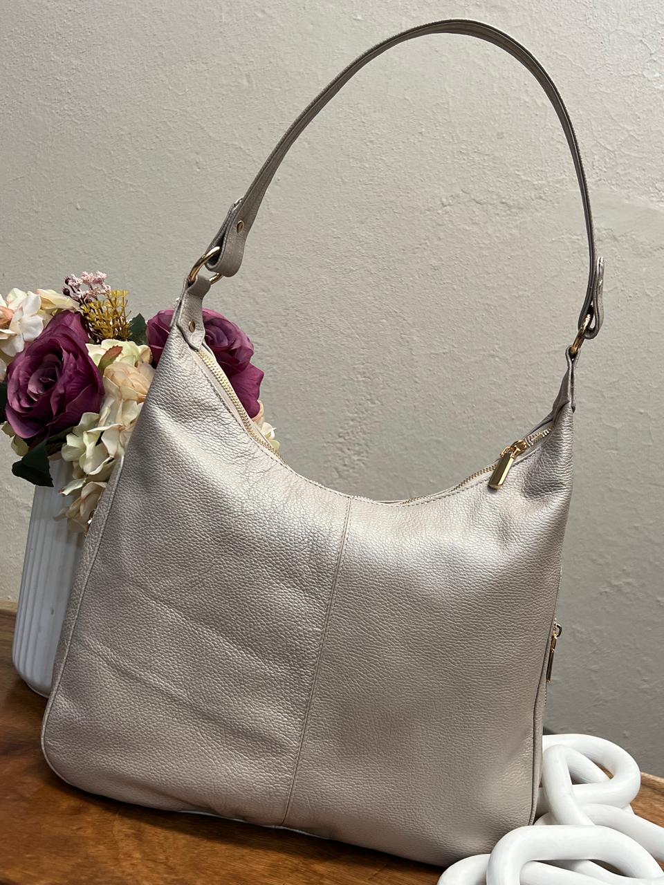 BOLSO 100% PIEL FRANCIA ORO LIGTH