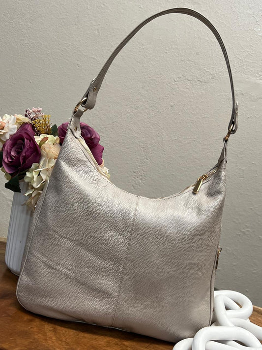 BOLSO 100% PIEL FRANCIA ORO LIGTH