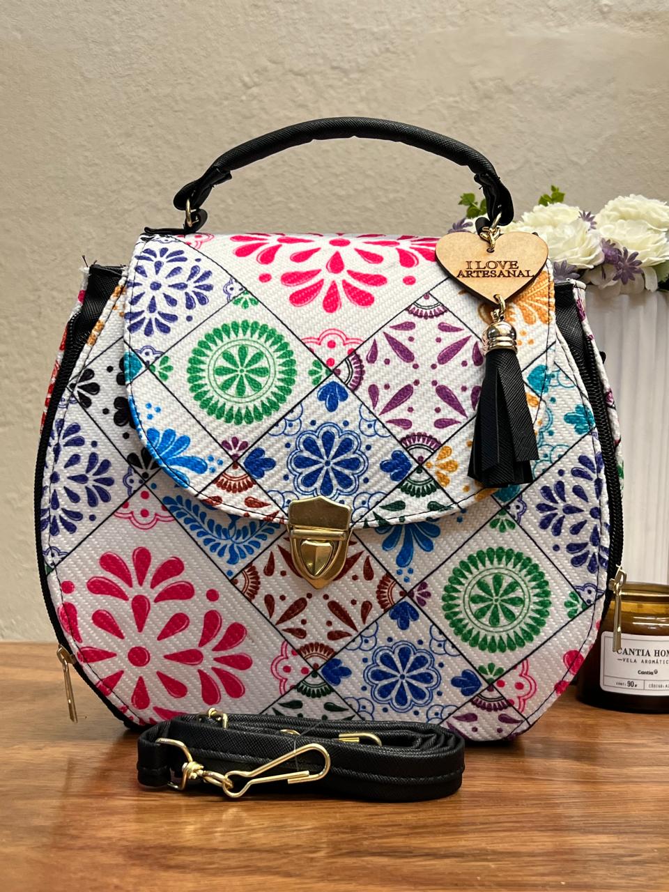 CROSSBODY YUTE GLOBO TALAVERA COLORES F BLANCO