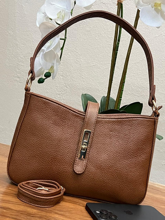 BOLSO 100% PIEL GRECIA MIEL