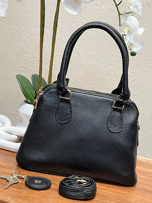 BOLSO 100% PIEL FINLANDIA NEGRO