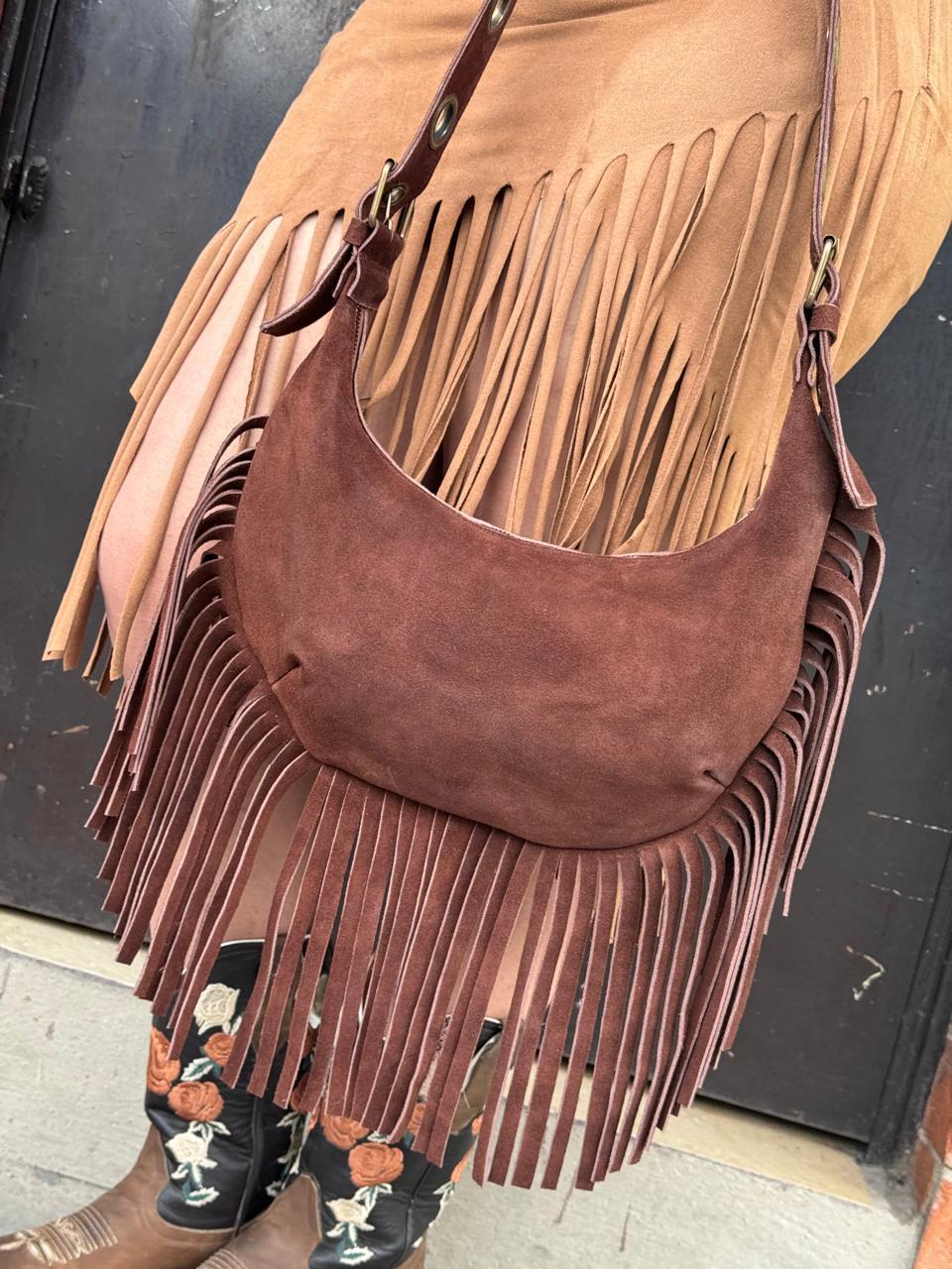 BOLSO BOHO CHIC BARBAS CAFE