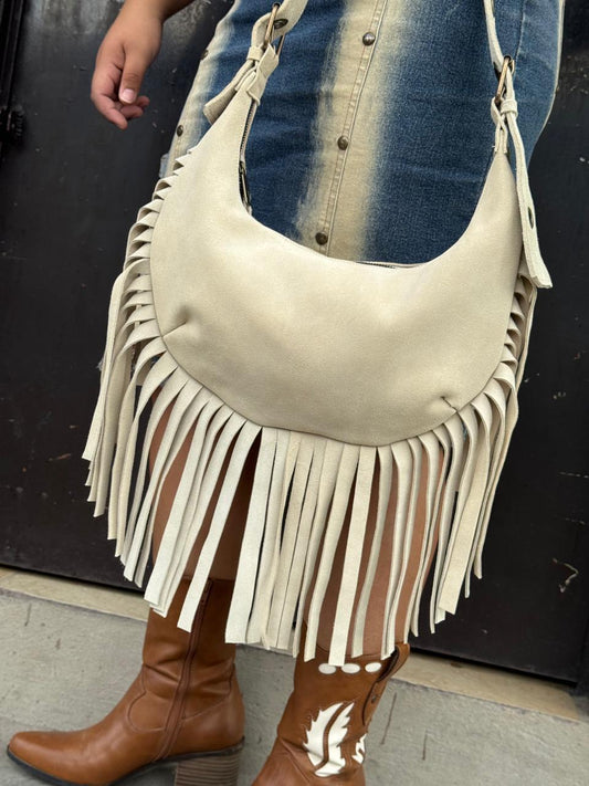 BOLSO BOHO CHIC BARBAS BEIGE