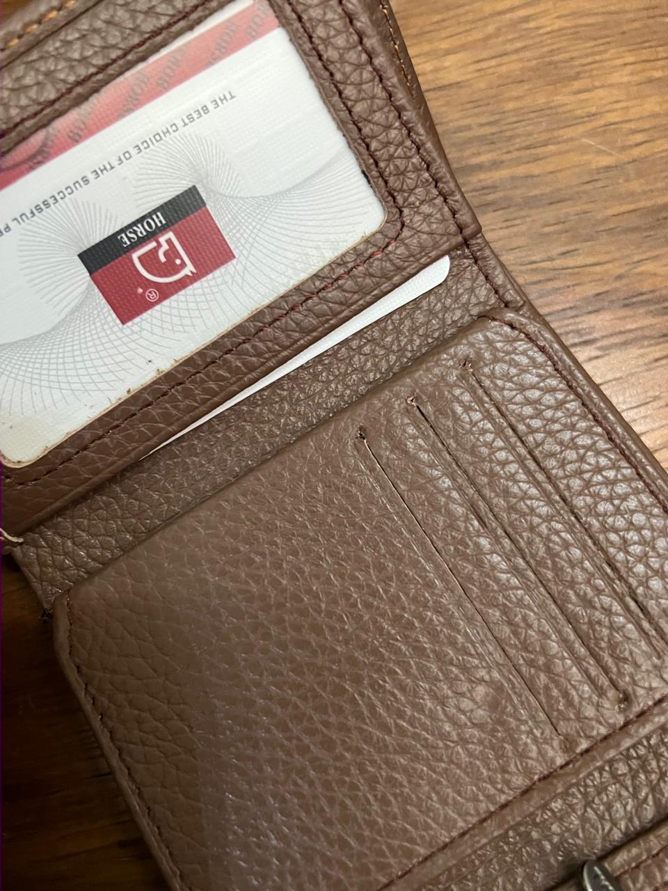 CARTERA HORSE PIEL TRIFOLD CAFE